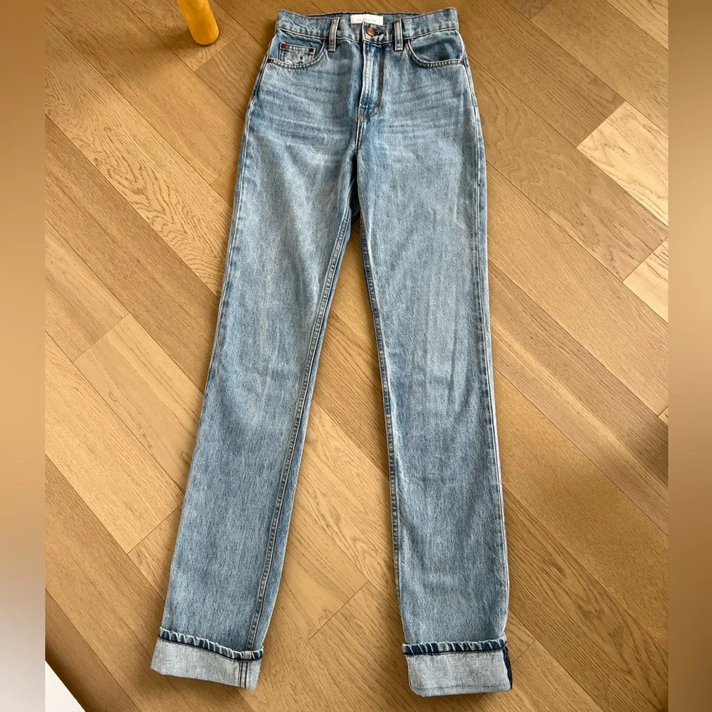 NEW Reformation Banyan High Rise Straight Jeans SZ 24 - Picture 6 of 7